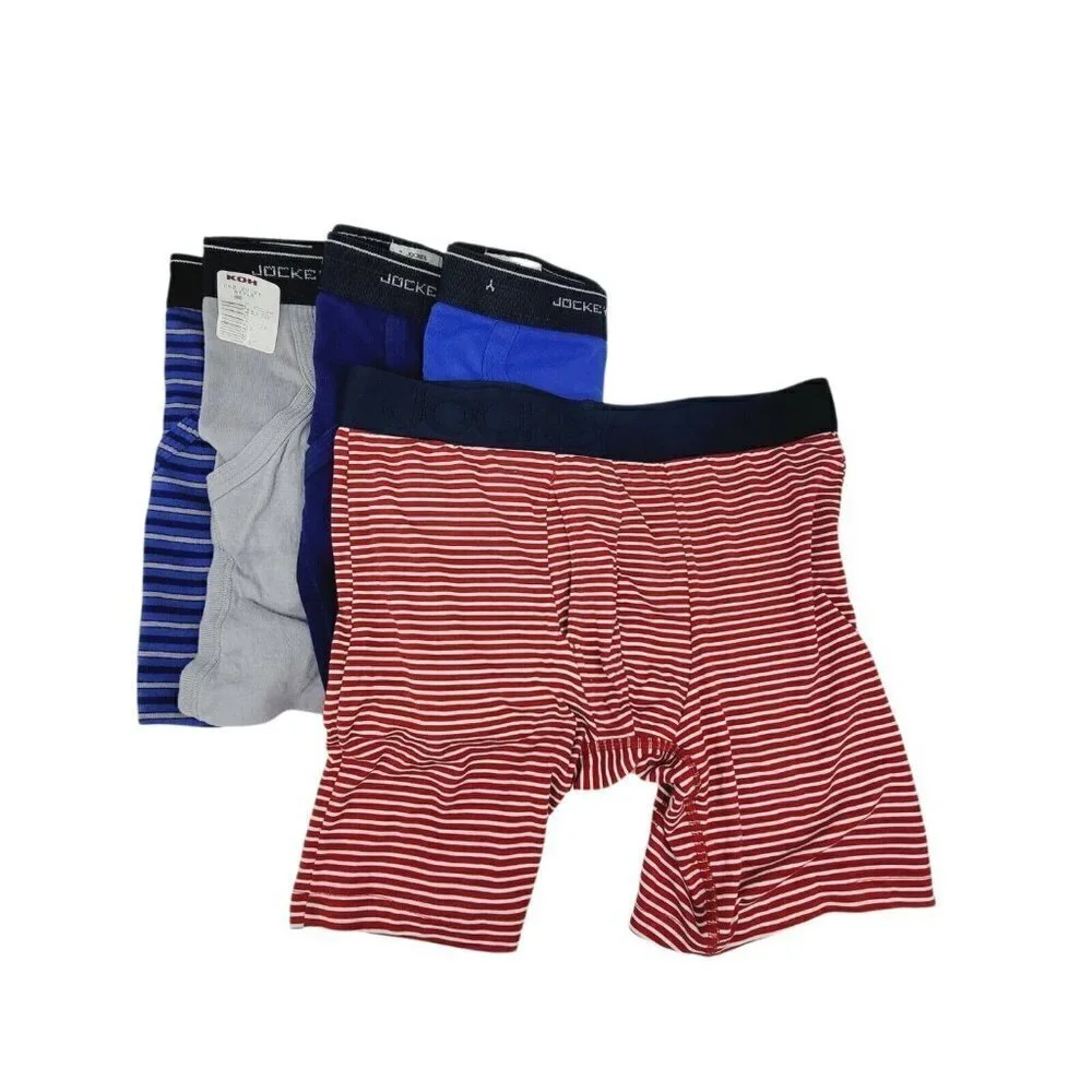 Mens Jockey Sm Underwear 4 Low Rise Briefs 1 Bonus Boxer Brief New W/O Package